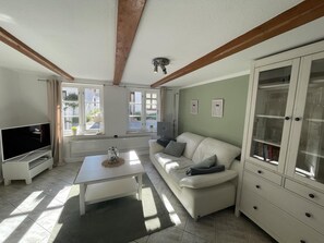 Fireplace - Fisherman's cottage in Massholm (Maasholm)