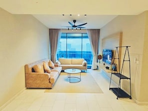 Family Apartment, Balcony, City View | Living area