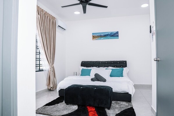 4 dormitorios, tabla de planchar con plancha, wifi y ropa de cama