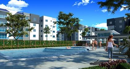 Condo confortable avec piscine, votre oasis de confort Ă Santo Domingo Nord