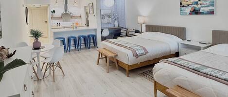 1 غرفة نوم ومكواة/لوح كي وواي فاي وملاءات أسرّة