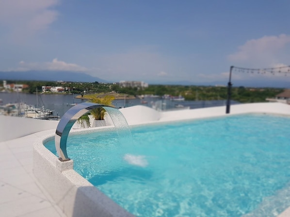 Outdoor pool, a heated pool