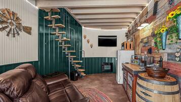 Smart TV y chimenea