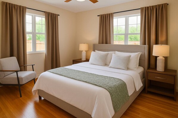 3 chambres, Wi-Fi, literie fournie