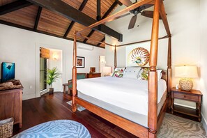 Casa geminada, várias camas, varanda coberta, vista para o oceano (Kona Onenalo 1) | 3 quartos, individualmente decorados, individualmente mobiliados
