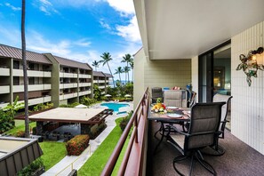 Condo, Multiple Beds, Lanai, Partial Ocean View (White Sands Village 210) | View from room - Condo With Central AC - Partial Ocean View - Concierge - Near Magic Sands Beach - Vrkcv (Kailua-Kona)