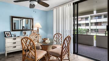 Condo, Multiple Beds, Lanai, Partial Ocean View (White Sands Village 210) | 2 bedrooms, individually decorated, individually furnished, bed sheets