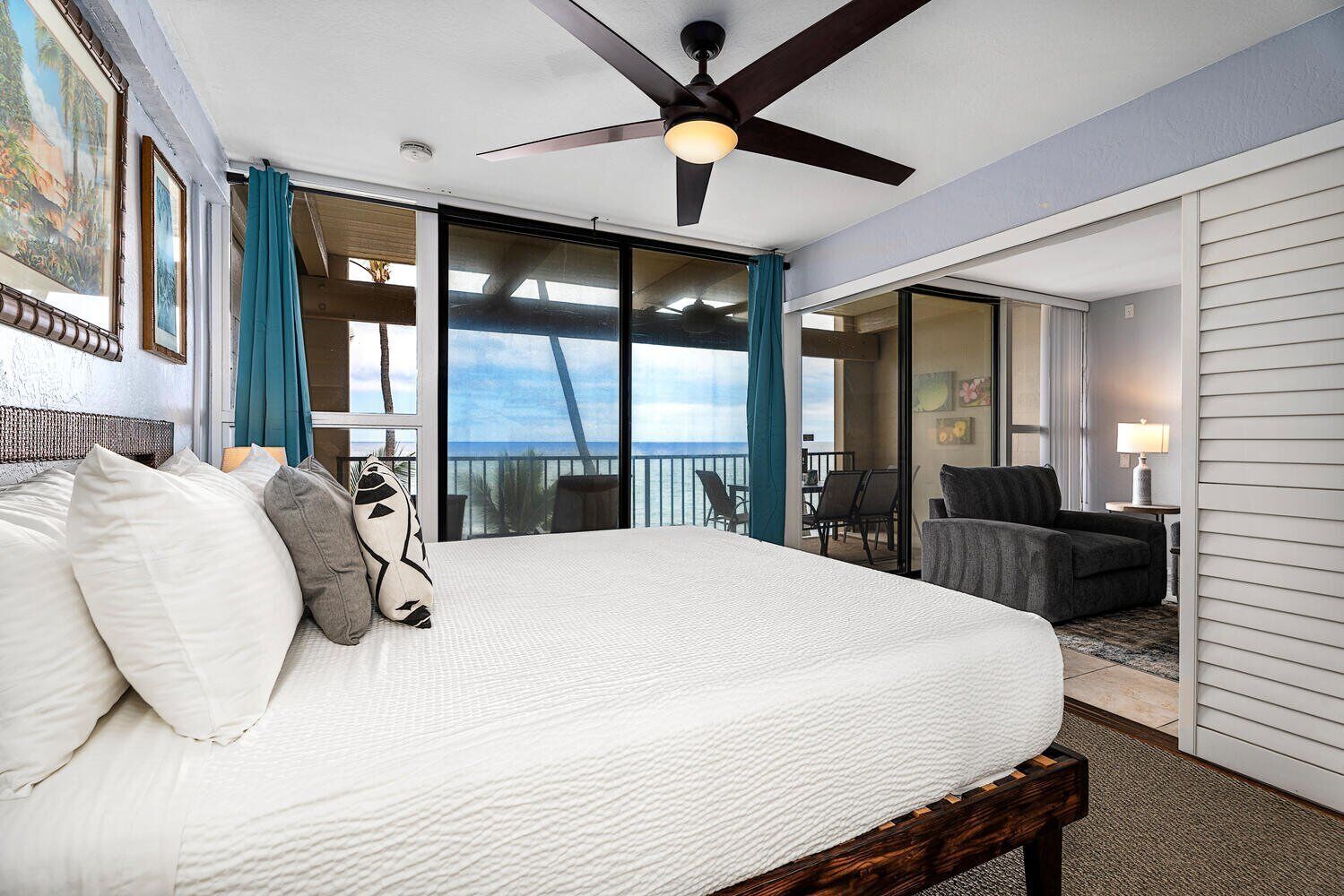 Condo, nhiều giường, lanai, quang cảnh biển (Kona Bali Kai 322) | 2 phòng ngủ, trang trí khác biệt 