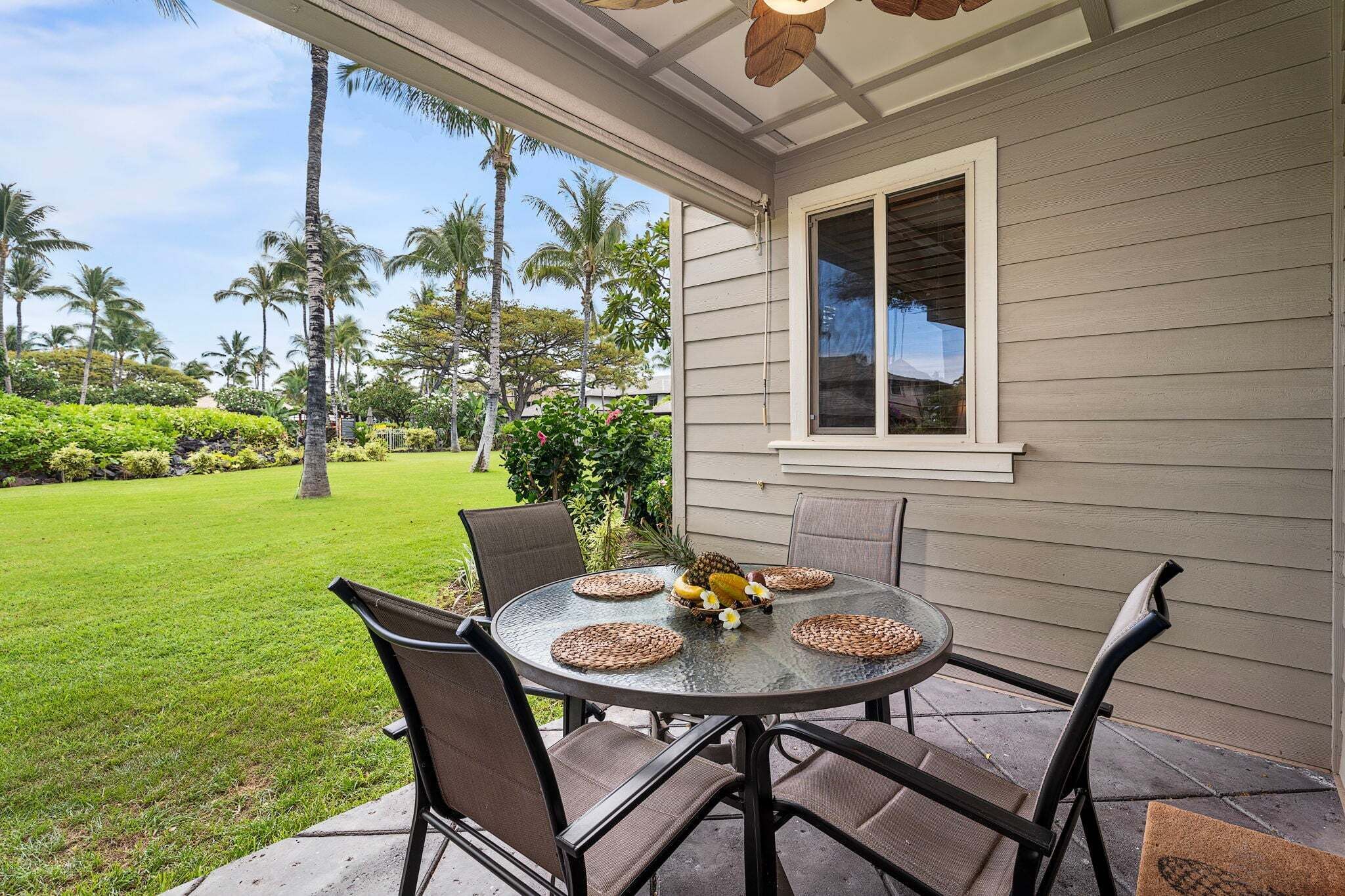 Condo, Multiple Beds, Lanai, Garden View (Golf Villas at Mauna Lani Q2) | Outdoor dining