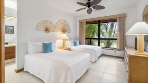 Condo, Multiple Beds, Lanai, Garden View (The Shores at Waikoloa 117) | 1 bedroom, individually decorated, individually furnished, bed sheets