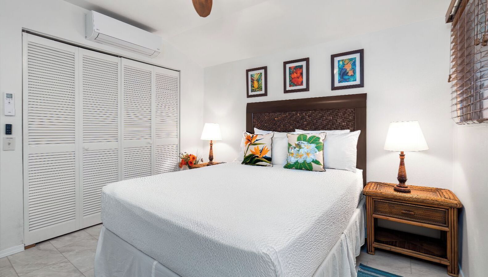 Apartamento, 1 cama de matrimonio con sofá cama, lanai, vistas parciales al mar (Kona Isle C35) | 1 dormitorio, decoración individual, mobiliario individual
