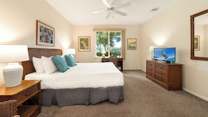 Appart'hôtel, plusieurs lits, véranda, vue golf (Fairway Villas Waikoloa K3) | 2 chambres, décoration personnalisée, ameublement personnalisé