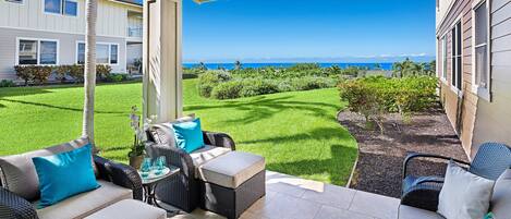 Hus, flere senger, lanai, havutsikt (Na Hale O Keauhou C1) | Terrasse/patio