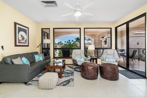 Condo, Multiple Beds, Lanai, Garden View (The Shores at Waikoloa 202) | Living area