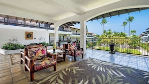 Condo, 1 King Bed, Lanai, Partial Ocean View (Casa de Emdeko 304) | Terrace/patio