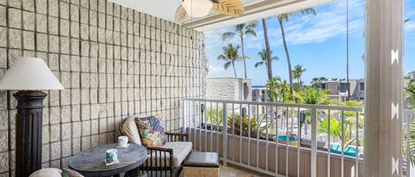 Condo, 1 cama Queen size, lanai, vista parcial al océano (Alii Villas 319) | Vista desde la habitación
