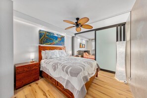 Condo, Multiple Beds, Lanai, Partial Ocean View (Kona Pacific A306) | 1 bedroom, individually decorated, individually furnished, bed sheets