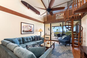 Apartment, Mehrere Betten, Veranda, Meerblick (Country Club Villas 324) | Wohnbereich