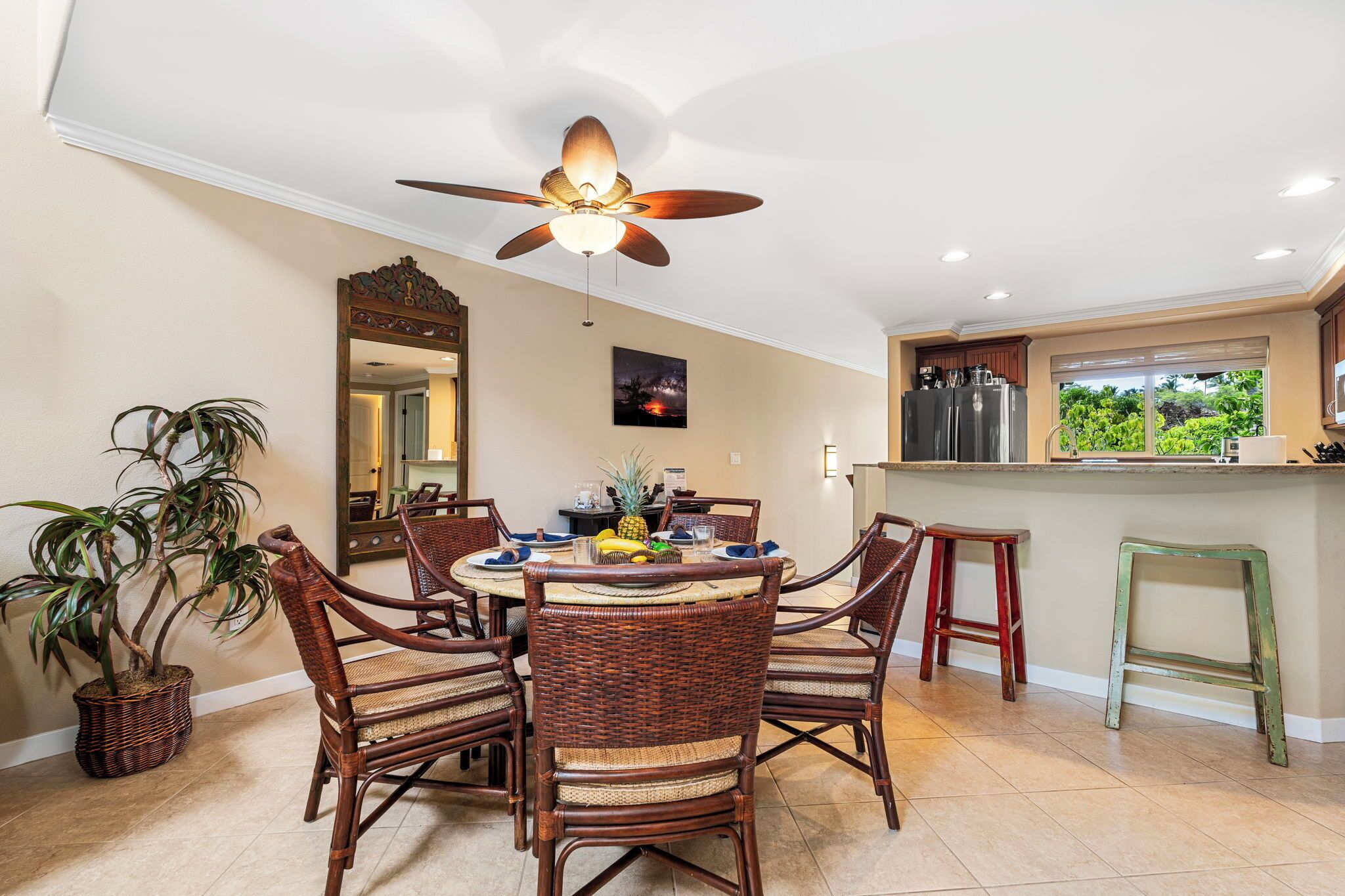 Condo, Multiple Beds, Lanai, Garden View (Palm Villas at Mauna Lani I23) | Dining