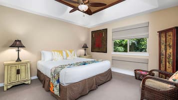 Condo, Multiple Beds, Lanai, Garden View (Palm Villas at Mauna Lani I23) | 2 bedrooms, individually decorated, individually furnished, bed sheets