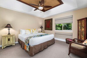 Apartment, Mehrere Betten, Veranda, Gartenblick (Palm Villas at Mauna Lani I23) | 2 Schlafzimmer, individuell dekoriert, individuell eingerichtet