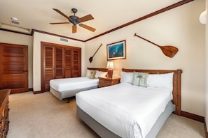 Townhome, Multiple Beds, Lanai, Garden View (Mauna Lani Villages 512) | 3 bedrooms, individually decorated, individually furnished, bed sheets