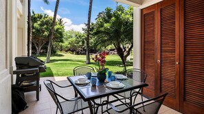 Townhouse, flere senger, lanai, hageutsikt (Mauna Lani Islands M3) | Utendørsservering