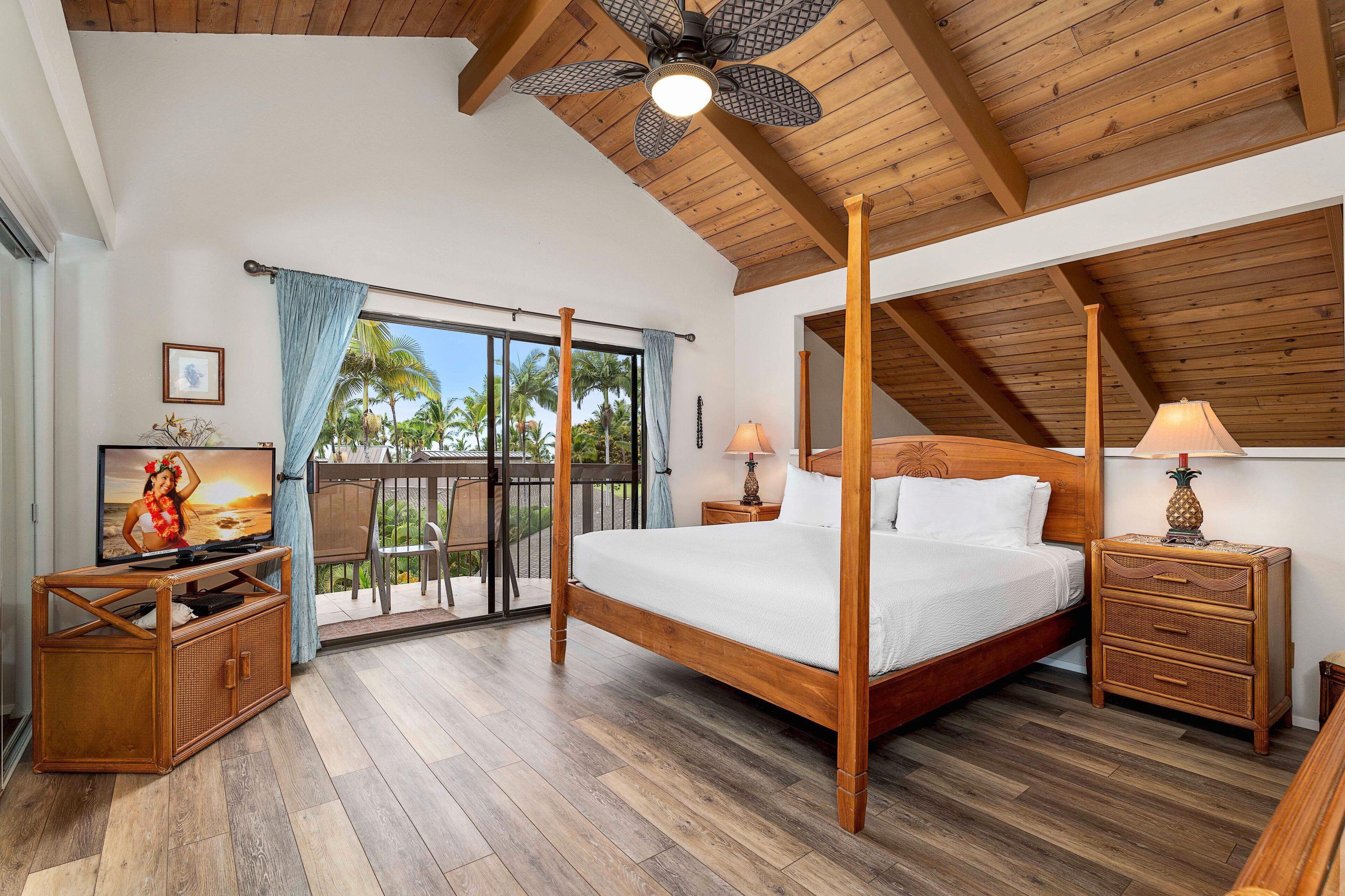 Condo, Multiple Beds, Lanai, Ocean View (Kanaloa at Keauhou 405) | 2 bedrooms, individually decorated, individually furnished, bed sheets