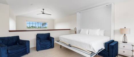 2 bedrooms, individually decorated, individually furnished, bed sheets