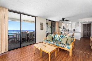 Condo, Multiple Beds, Lanai, Ocean View (White Sands Village 201) | Living area