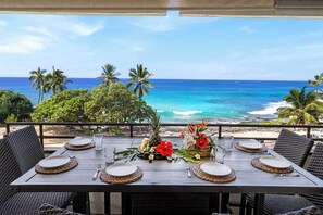 Condo, Multiple Beds, Lanai, Ocean View (White Sands Village 201) | Outdoor dining