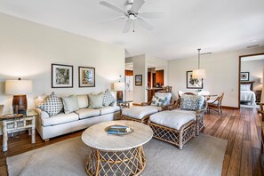 Condo, Multiple Beds, Lanai, Lagoon View (The Shores at Waikoloa 124) | Living area | 42-inch flat-screen TV with digital channels