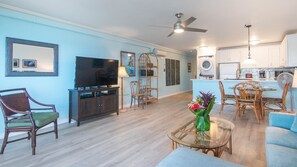 Condo, Multiple Beds, Lanai, Ocean View (Sea Village 4305) | Living area | 42-inch flat-screen TV with digital channels
