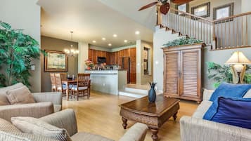 Townhome, Multiple Beds, Lanai, Golf View (Waikoloa Colony Villas 1503) | Living area | 42-inch flat-screen TV with digital channels