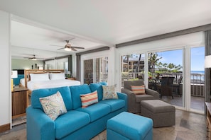 Condo, Plusieurs lits, cuisine, vue sur l’océan (Alii Villas 134) | 2 chambres, décor unique, ameublement unique, literie fournie