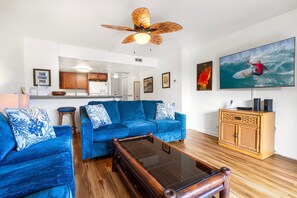 Condo, Multiple Beds, Lanai, Garden View (White Sands Village 223) | Living area