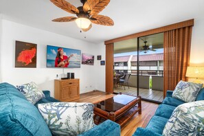 Condo, Multiple Beds, Lanai, Garden View (White Sands Village 223) | Living area | 42-inch flat-screen TV with digital channels