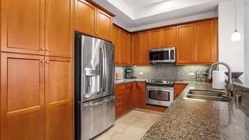 Townhome, Multiple Beds, Kitchen, Golf View (Mauna Lani Fairways 504) | Private kitchen | Coffee/tea maker, dining tables