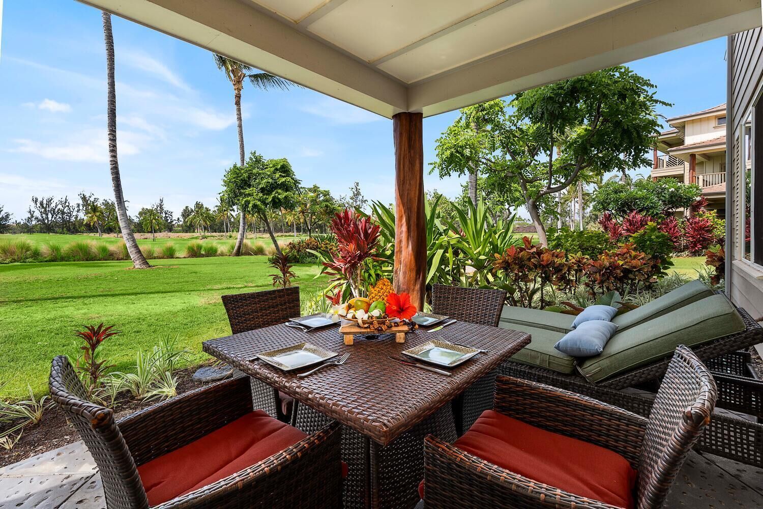 Condo, Multiple Beds, Lanai, Golf View (Waikoloa Beach Villas L3) | Outdoor dining