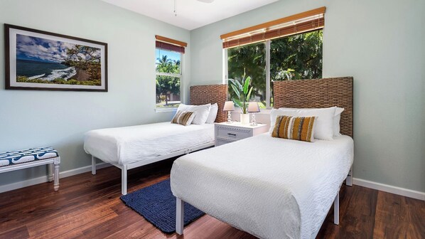 Townhome, Multiple Beds, Kitchen, Garden View (Mauna Lani Fairways 1601) | 2 bedrooms, individually decorated, individually furnished, bed sheets