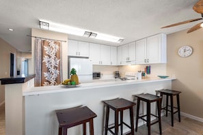 Condo, Multiple Beds, Lanai, Ocean View (Sea Village 3112) | Private kitchen | Fridge, microwave, oven, stovetop