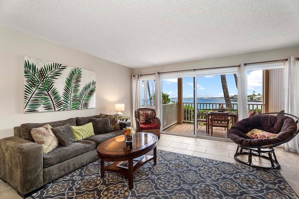 Condo, Multiple Beds, Lanai, Ocean View (Sea Village 3112) | Living area | 42-inch flat-screen TV with digital channels