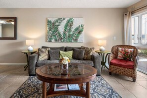 Condo, Multiple Beds, Lanai, Ocean View (Sea Village 3112) | Living area | 42-inch flat-screen TV with digital channels
