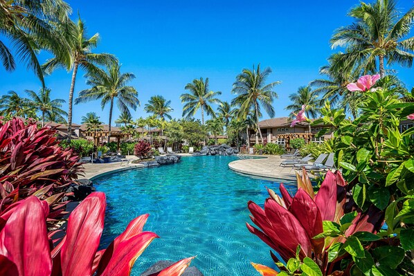 Pool - Spacious Top-floor Villa With Stunning Views - Walk to A-bay, Dining & Shops! - Vrkcv (Waikoloa)