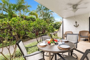 Condo, 1 Queen Bed with Sofa bed, Lanai, Garden View (Casa De Emdeko 110) | Outdoor dining