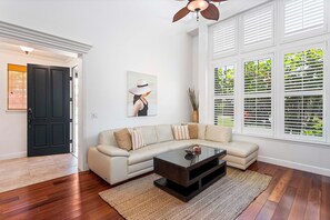 Townhome, Multiple Beds, Lanai, Garden View (Kulalani at Mauna Lani 2301) | Living area | 42-inch flat-screen TV with digital channels