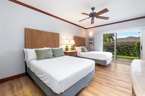 Townhome, Multiple Beds, Kitchen, Mountain View (Mauna Lani Villages 606) | 3 bedrooms, individually decorated, individually furnished, bed sheets
