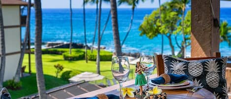 Condo, 1 King Bed with Sofa bed, Balcony, Partial Ocean View (Kona Isle B38) | Outdoor dining