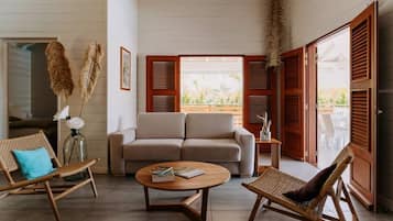 Luxury Villa, Private Pool, Garden View | Living area | 108-cm Smart TV with cable channels, Netflix, streaming services