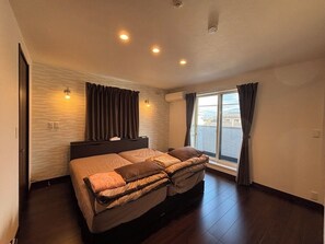 Desk, free WiFi, bed sheets